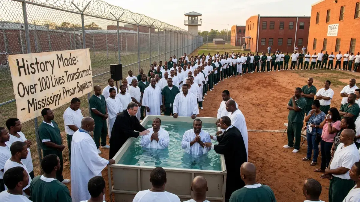 Mais de 100 Conversões em Presídio do Mississippi Marcam História